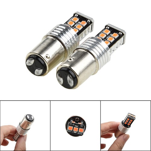 2X 12V BAY15D 1157 P21/5W ROT AUTO 15 LED BREMSRÜCKLICHT 2835 CANBUS GLÜHBIRNEN - Bild 2 von 12
