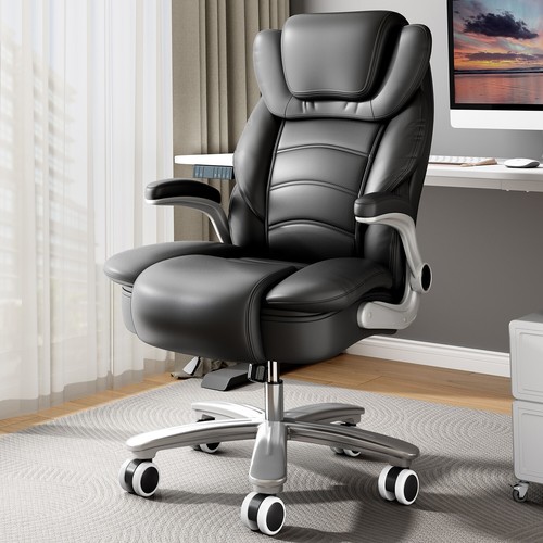Office Computer Task Desk Chair with Padded Armrests Hig-Back Adjustable 400lbs - Picture 1 of 37