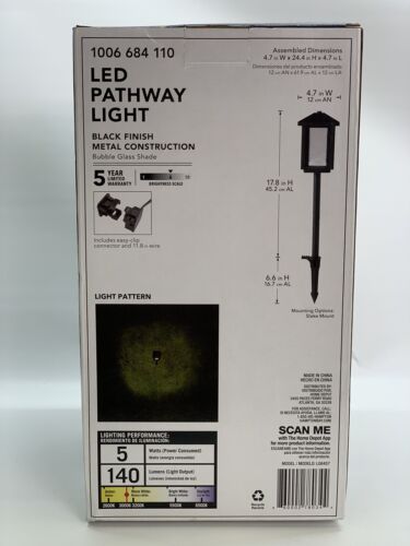 Hampton Bay Cairo Low Volt Square Transitional Black Integrated LED Path Light - Bild 7 von 14