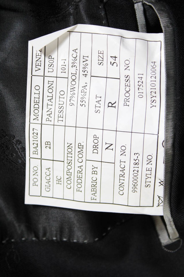 Bartorelli Mens Flap Pocket Notch Collar Two Button Suit Jacket Black