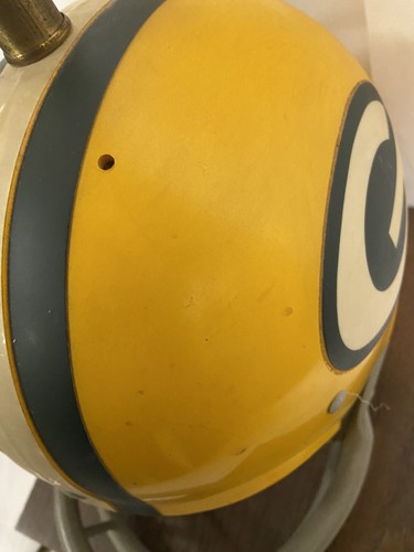 Lámpara de casco de fútbol americano vintage Riddell Green Bay Packers Kra-Lite original - Imagen 16 de 17