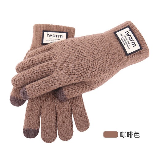 1 Pair Touch Screen Elastic Man Knitted Gloves Winter Warm Hand Warmer Mitten - Picture 14 of 59
