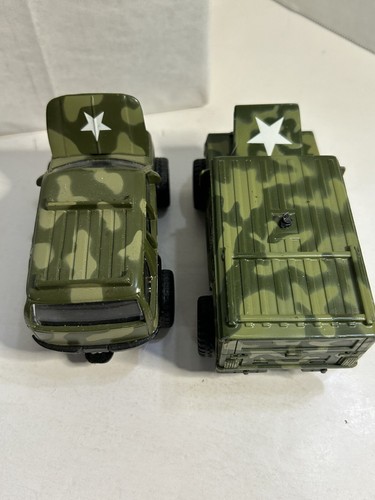 2 MILITARY VTG TOY ARMY Truck Jeep 1998 Soma US Army Camouflage Vehicle Ground - Picture 5 of 9
