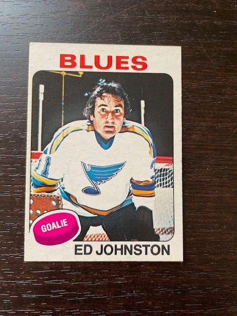 1975-76 O-Pee-Chee OPC set break #185 Ed Johnston - St. Louis Blues NRMT