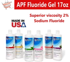 Dental APF Fluoride Gel 17oz - Superior viscosity, 2% Sodium Fluoride -5 Flavors