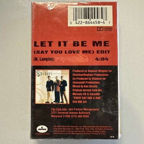 Shomari Let It Be Me Single (Cassette) New Sealed - Picture 2 of 2
