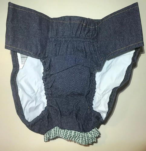Pet Dog Panty Sanitary Pants Underwear Short Denim Pet Pads Panties XL - Picture 4 of 4