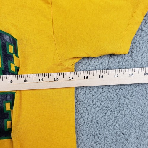 Vintage Notre Dame Fighting Irish Shirt Youth Large (14/16) Yellow Champion - Picture 7 of 9
