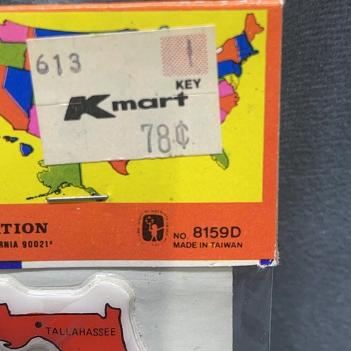 Puffy Stickers 1980 Maps Of The States Series 4 Imperial Toy Vintage Sealed Map - Picture 6 of 20