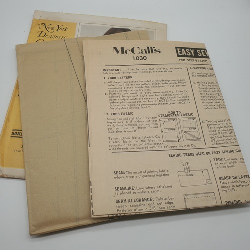 McCall's Vintage 1960s B40 Mod Dress Pattern N/1030 Designer Donald Brooks - Picture 3 of 3