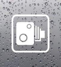 4X Car CCTV Camera Icon Car Van Taxi Window Bumper Sticker Decal Dash Cam