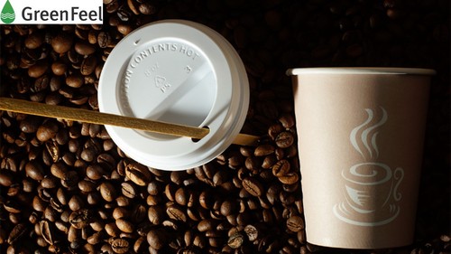 Disposable PAPER COFFEE CUPS DOUBLE WALL NATURAL KRAFT SIP LIDS Hot Drinks x 100 - Picture 7 of 7
