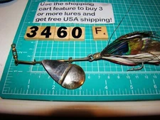 V3560 F WTJ LOWE LARGE SPINNER SQUARE SWIVEL BUFFALO NY FISHING LURE