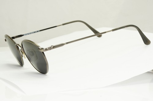 Emporio Armani Sunglasses 1997 Vintage Grey Gunmetal Black Round 031 915 48mm - Picture 4 of 12