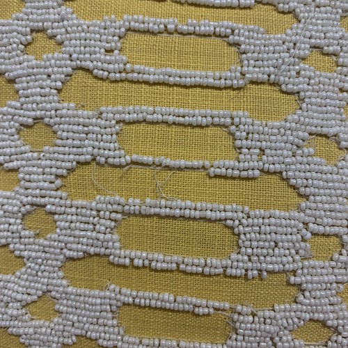 Pier 1 One Accent Pillows Glass Beaded Set Of 2 Yellow W/ White Beads Geometric - Picture 4 of 12