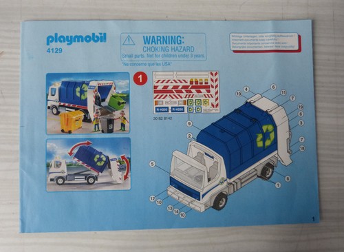 #Playmobil# City 4129 - Camion de recyclage / Poubelles (à compléter) - Imagen 10 de 17