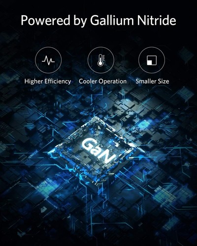 USB C Charger Anker 60W PIQ 3.0 & GaN Tech Dual Port Charger PowerPort Atom III - Picture 7 of 7