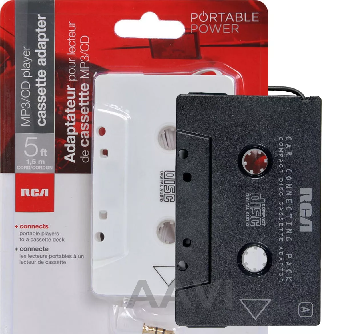 RCA Best Car Auto Deck Cassette Tape Music Adapter for iPod MP3 iPhone  Laptop CD