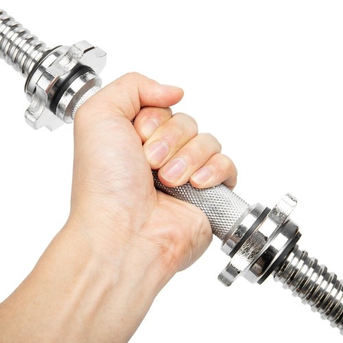 2xAdjustable Dumbbell Bar 1 inch Threaded Barbell Handles Home Gym Fitness 17.7" - Picture 6 of 12