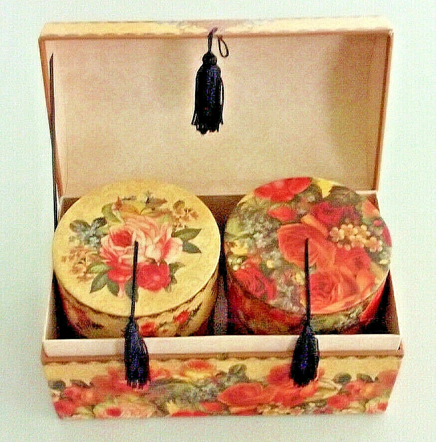 CAJAS DE CARTÓN DECORATIVAS PUNCH STUDIO 82871 Rosas 9" Pecho y 2 @ 4" Cilindro Foto 4 de 4
