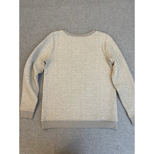 Club Monaco Pullover Damen XS Baumwollmischung Rundhals Zopfmuster Seil Struktur grau - Bild 2 von 17