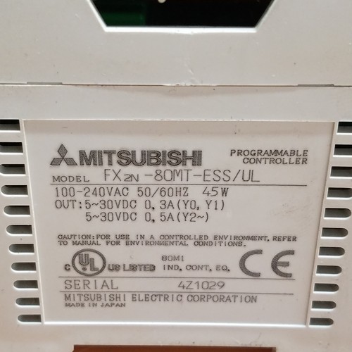 Mitsubishi FX2N-80MT-ESS/UL Programmable Controller, 100-240Vac, 50/60Hz, 45W - Picture 2 of 8
