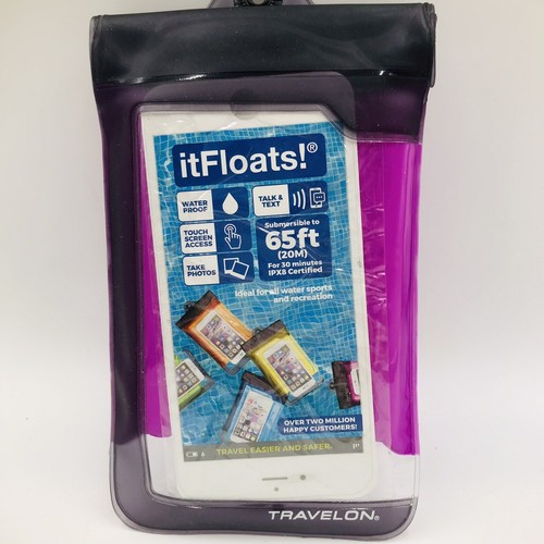 Travelon Floating Waterproof Phone Digital Camera Pouch Case Fuchsia Lanyard