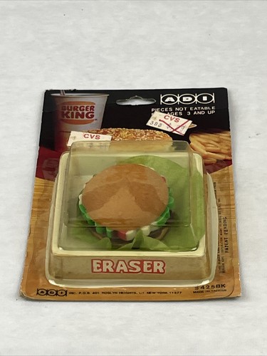 Vintage Burger King Whopper Eraser ADI 1982/83  Brand New!!  #425bk - Picture 3 of 8