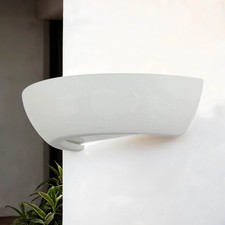 Wandlampe Wandleuchte Gipslampe E27 Weiß Up Down innen Flur Wohnzimmer