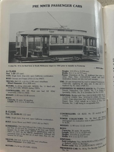 Destination Electric Tramway Rolling Stock tram Melbourne MMTB trams history - Picture 15 of 17