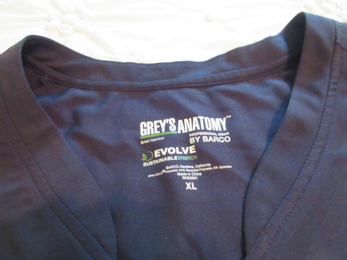 Grey's Anatomy EVOLVE Peeling Top Gr-XL-Schwarz-V-Ausschnitt-Brust Krankenschwester Medizin - Bild 5 von 6