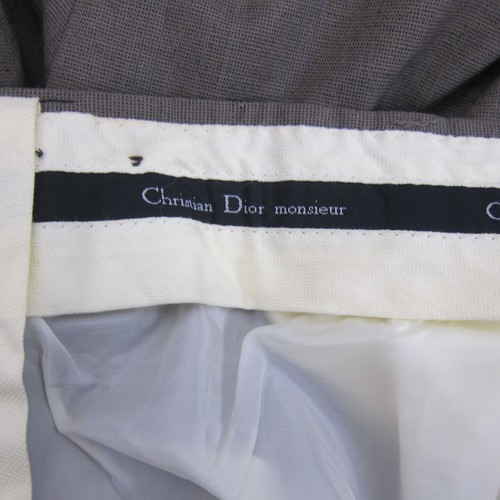 Pantalone uomo vintage Christian Dior lana plissettato 34x28 marrone con polsini Monsieur - Foto 11 di 11