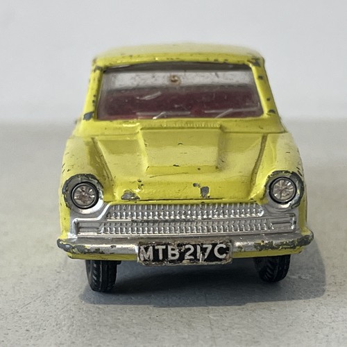 DE COLECCIÓN DINKY TOYS - AMARILLO FORD CORTINA BERLINA DIECAST MODELO COCHE SIN CAJA - Imagen 8 de 10