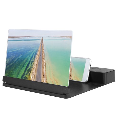 (Black)10 Inch Screen Amplifier Wireless Speaker Mobile Phone Screen Magnifier - Photo 4 sur 12