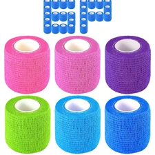 Self Adherent Cohesive Bandages 2" X 5 Yards Elastic Self Adherent Tape, Athl...