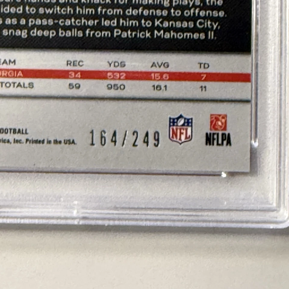 Psa 10 2019 Panini Donruss Optic Orange Prizm #175 Mecole Hardman Jr. RC #/249 - Image 2 of 3