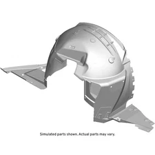 Genuine GM Passenger Side Front Wheelhouse Liner with Nuts and Bolts 23327374