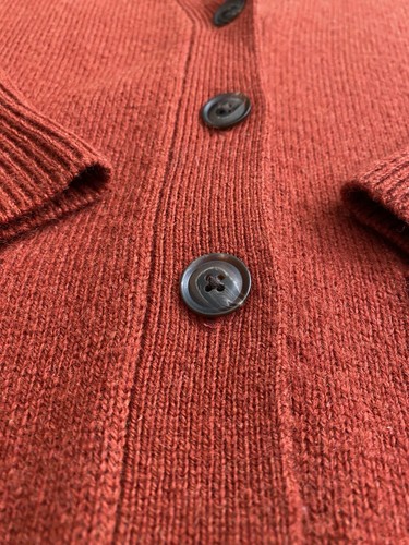 Pendleton Strickjacke Herren XS Burnt Orange V-Ausschnitt waschbar Shetland Wolle vielseitig - Bild 3 von 9