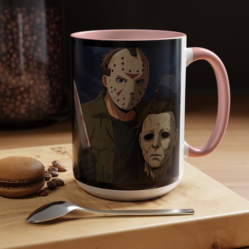 Freitag der 13. Jason hält Micheal Myers Kopf Kaffeebecher Halloween Endtasse! - Bild 78 von 79