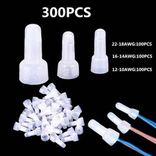 300pcs Closed End Crimp Cap12-10 16-14 22-18 AWG Gauge Wire Connector Terminals