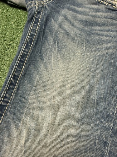 Miss Me Jeans Cuffed Capri Girl Size 8 (22x15) Cowgirl Rhinestone JK8325P MARKED - Picture 6 of 15