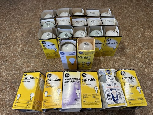 Menge (17) Vintage GE Soft White Glühbirnen A21 keine LED