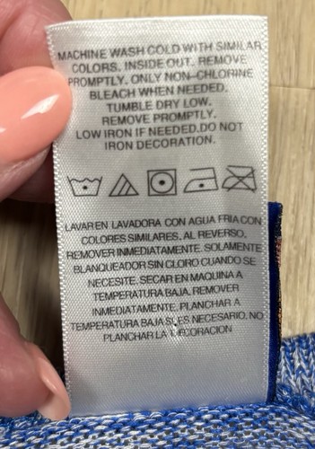 Superman Light Knit Sweater Top Junior Size XL (15/17) Blue w/ Red & Gold Logo - Picture 7 of 18