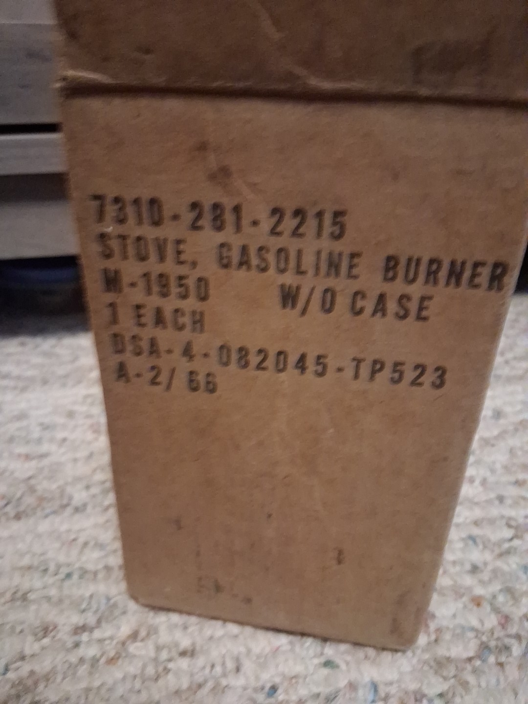 Coleman M1950  Military  Stove 66 Date Unfired