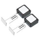 2 Pack Retractable Remote Control Tether 5 ft, Black(Square Iron Cap)