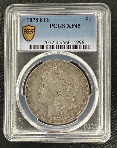 1878 8TF Morgan 8tf Silver Dollar NGC XF45 Nice Coin