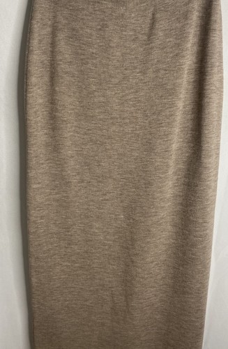 Chaus hellbraun elastische Taille Maxi Strickrock Gr. M 100 % waschbar Wolle 29 x 35 gebraucht, in einwandfreiem Zustand - Bild 2 von 7