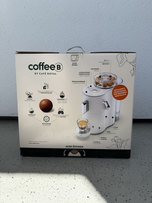 Coffee B by Cafe Royal, NEU Kaffeemaschine, das Kapselsystem ohne  Kapsel/weiß 