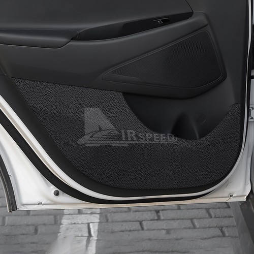 Car Door Anti-Kick Pad Stickers Trim For Hyundai Tucson 2015-2020 Leather Black - Picture 9 of 9