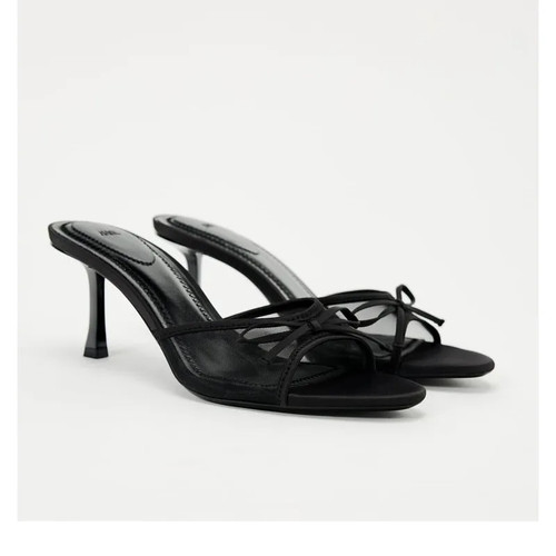 Fashion Women Heels Sandals Fashion Heels Slippers Lace Mesh Bow Luxury Sandals